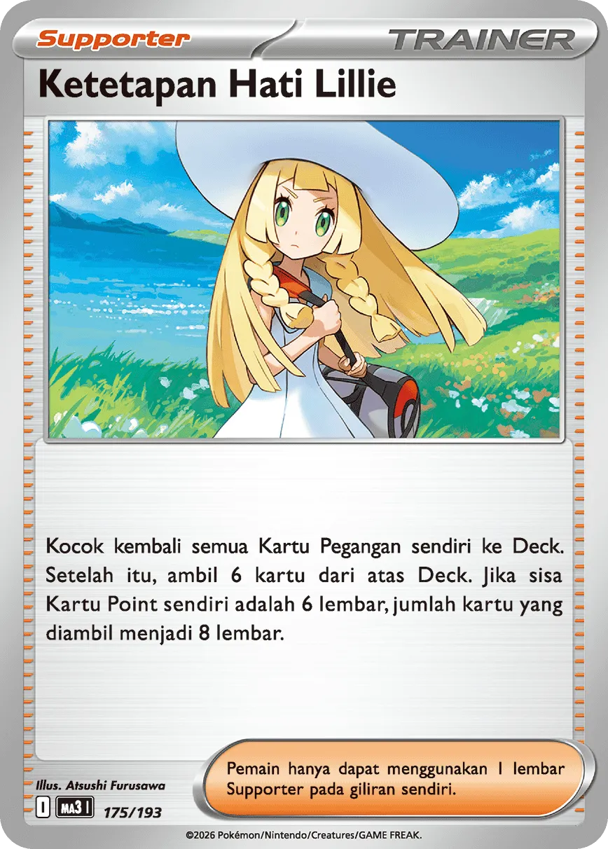 Lillie's Determination 175 — MEGA Dream ex (Indonesian Pokémon TCG card)