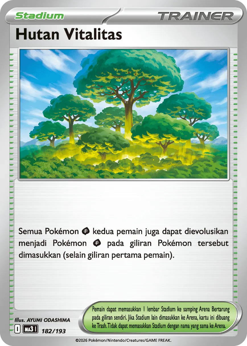 Forest of Vitality 182 — MEGA Dream ex (Indonesian Pokémon TCG card)