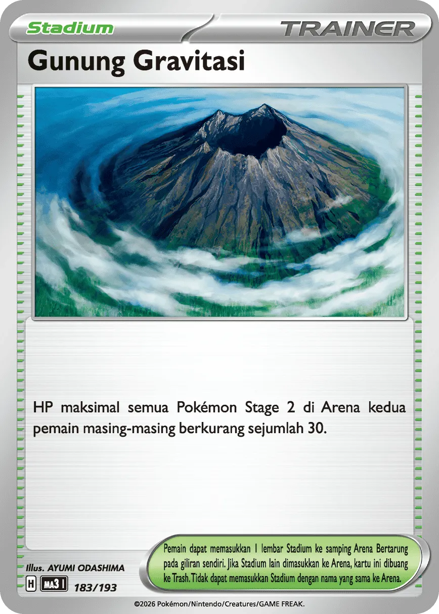 Gravity Mountain 183 — MEGA Dream ex (Indonesian Pokémon TCG card)