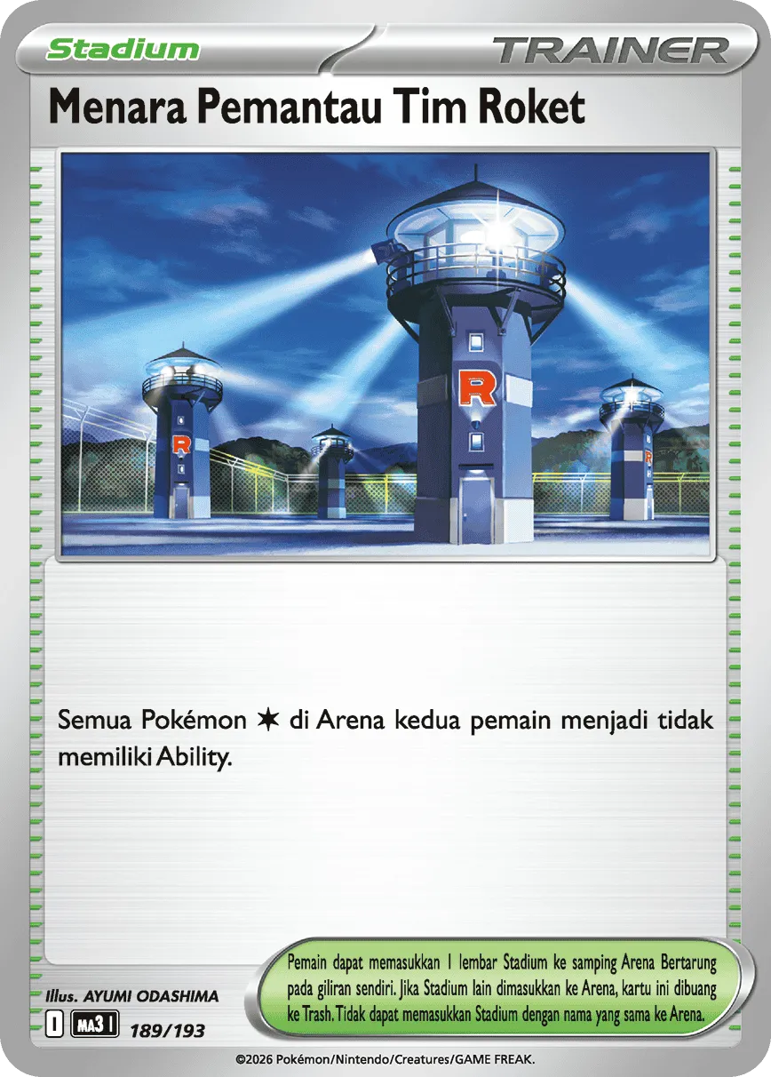 Team Rocket's Watchtower 189 — MEGA Dream ex (Indonesian Pokémon TCG card)