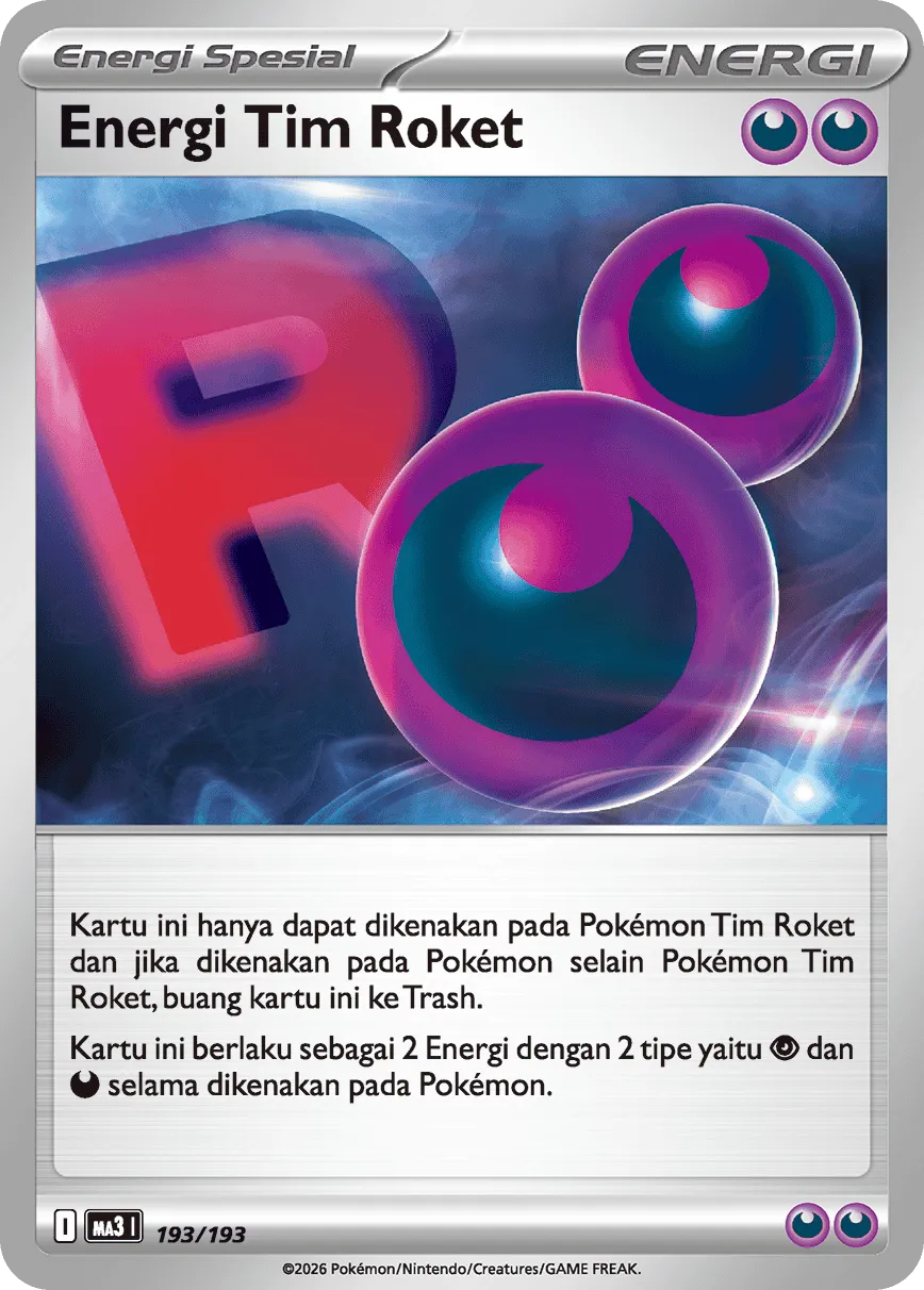 Team Rocket's Energy 193 — MEGA Dream ex (Indonesian Pokémon TCG card)