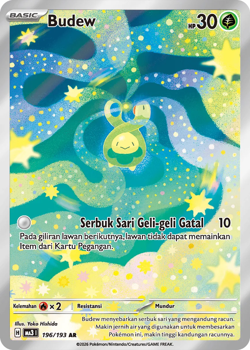 Budew 196 — MEGA Dream ex (Indonesian Pokémon TCG card)