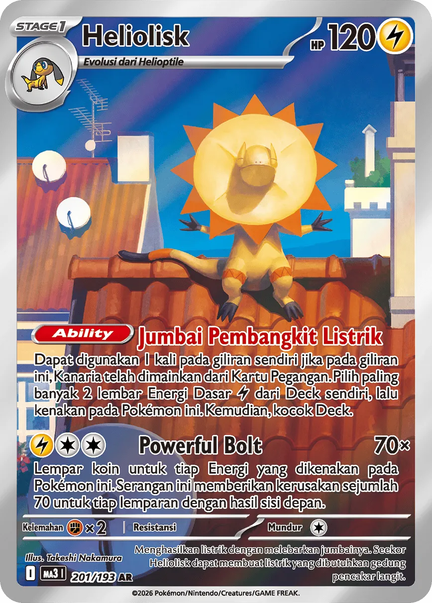 Heliolisk 201 — MEGA Dream ex (Indonesian Pokémon TCG card)