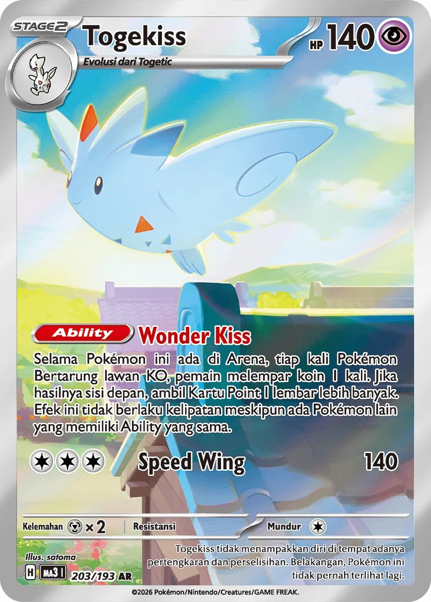 Togekiss 203 — MEGA Dream ex (Indonesian Pokémon TCG card)
