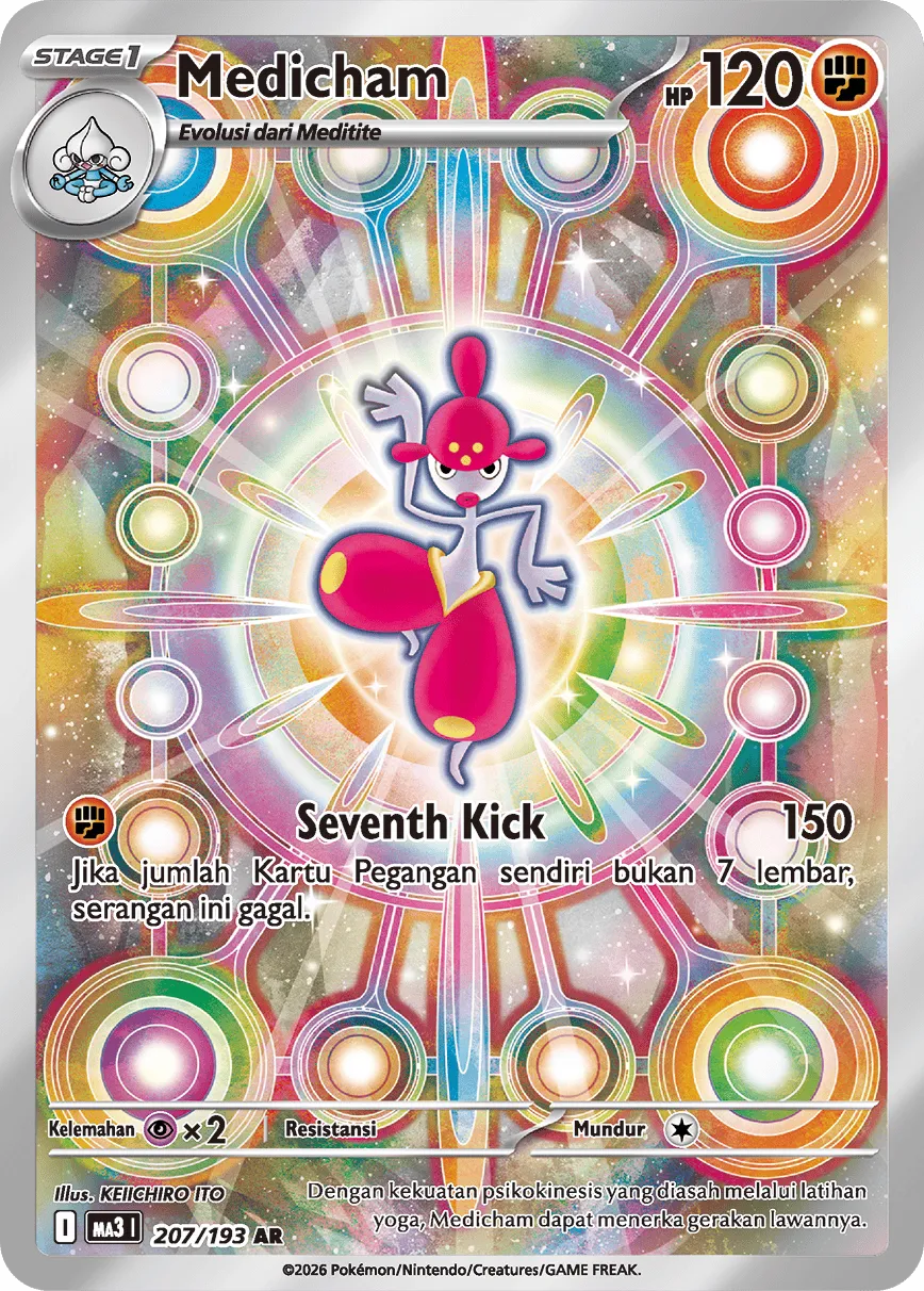 Medicham 207 — MEGA Dream ex (Indonesian Pokémon TCG card)