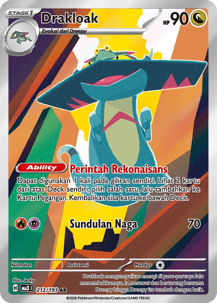 Drakloak 212 — MEGA Dream ex (Indonesian Pokémon TCG card)