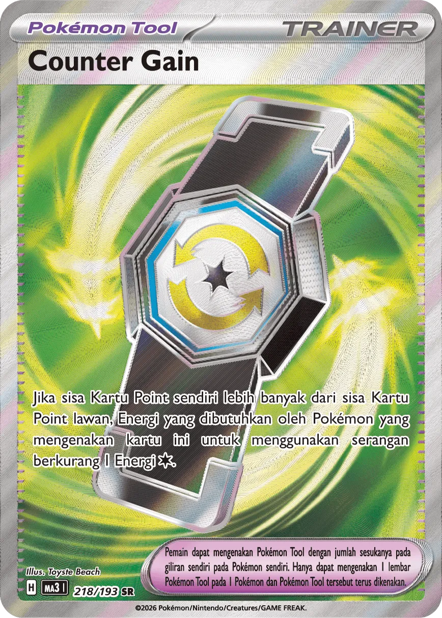 Counter Gain 218 — MEGA Dream ex (Indonesian Pokémon TCG card)