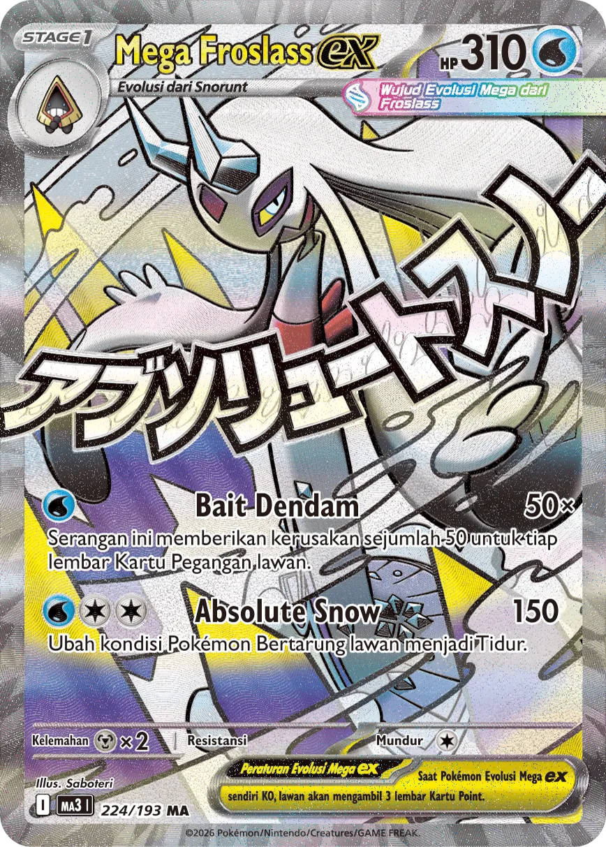 Mega Froslass ex 224 — MEGA Dream ex (Indonesian Pokémon TCG card)