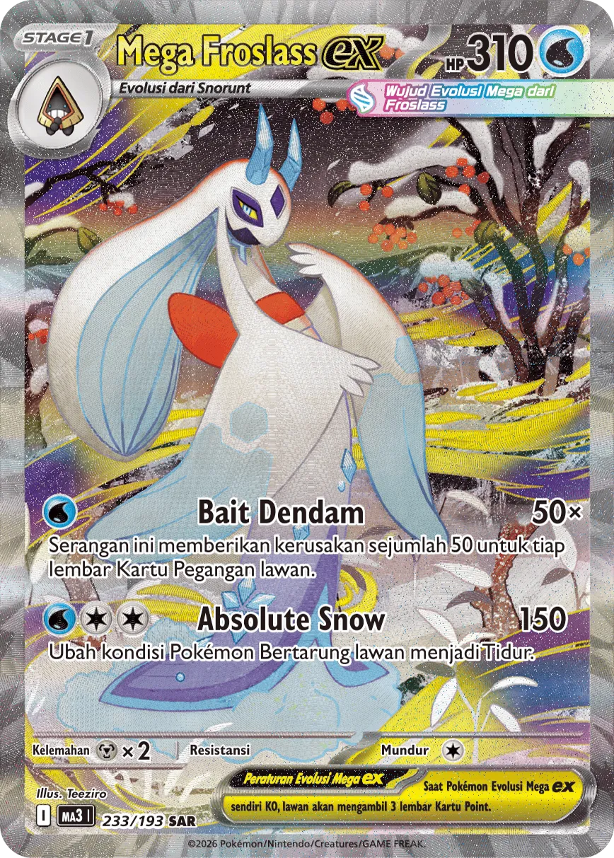 Mega Froslass ex 233 — MEGA Dream ex (Indonesian Pokémon TCG card)