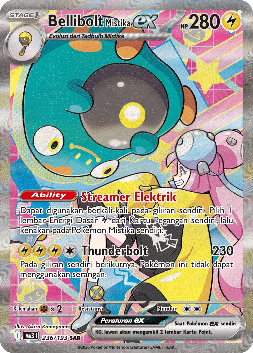 Iono's Bellibolt ex 236 — MEGA Dream ex (Indonesian Pokémon TCG card)