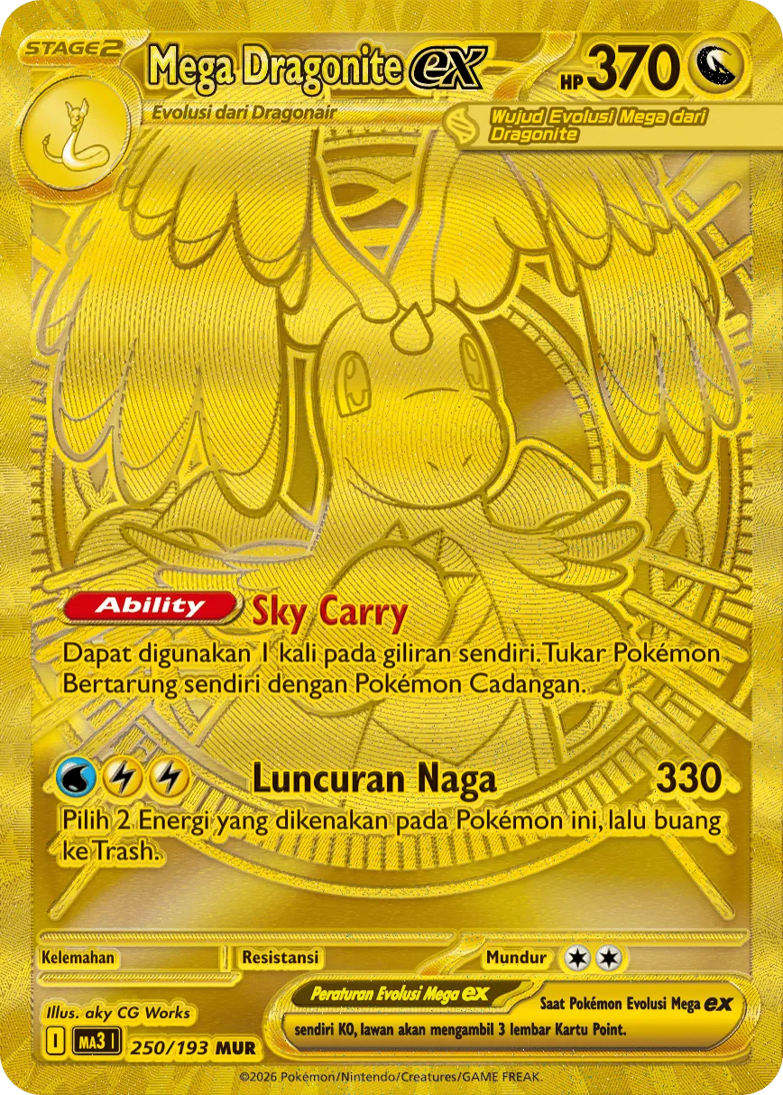 Mega Dragonite ex 250 — MEGA Dream ex (Indonesian Pokémon TCG card)