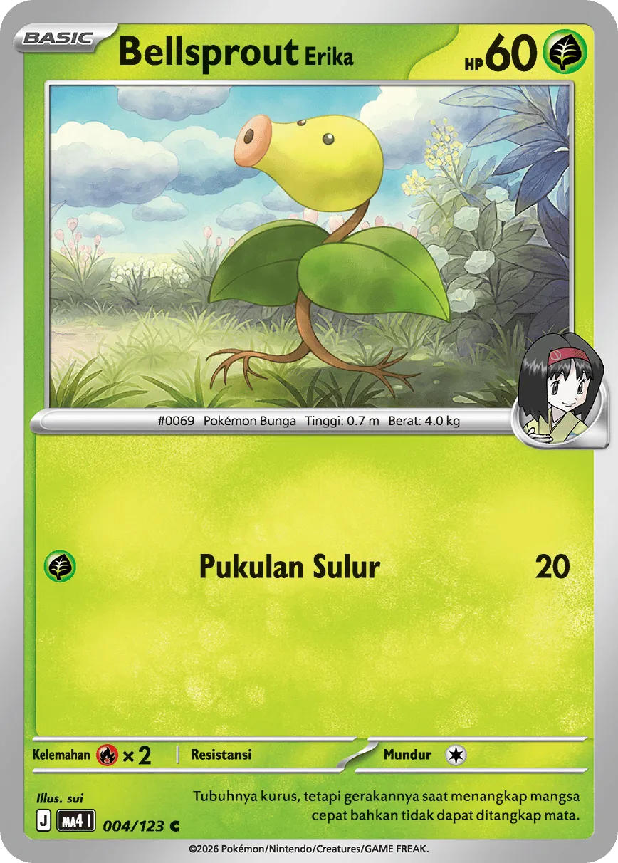 Erika's Bellsprout 004/123 — Void Blast (Indonesian Pokémon TCG card)