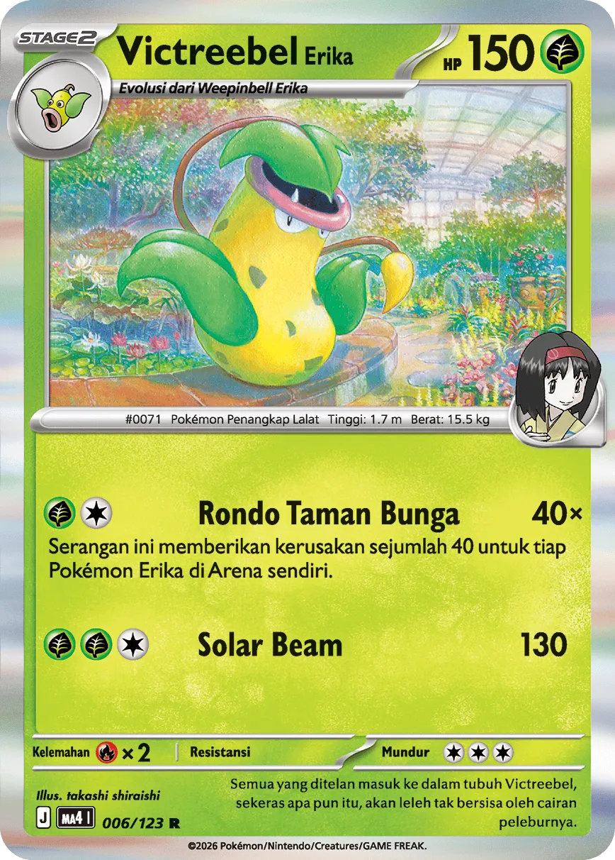 Erika's Victreebel 006/123 — Void Blast (Indonesian Pokémon TCG card)