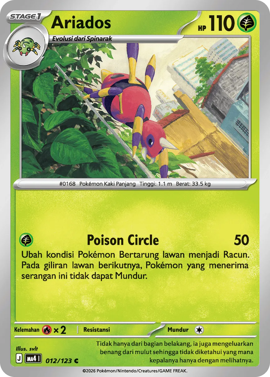 Ariados 012/123 — Void Blast (Indonesian Pokémon TCG card)