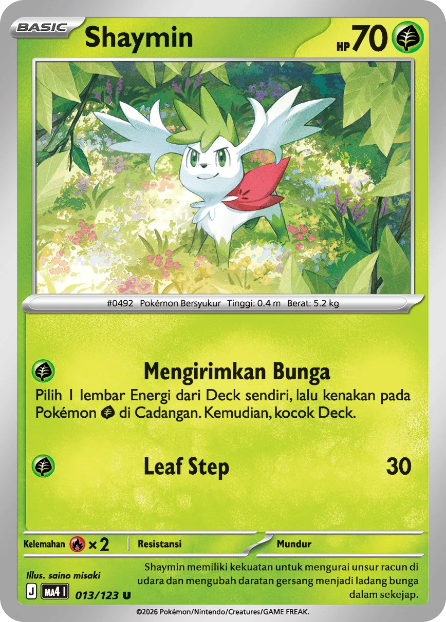 Shaymin 013/123 — Void Blast (Indonesian Pokémon TCG card)