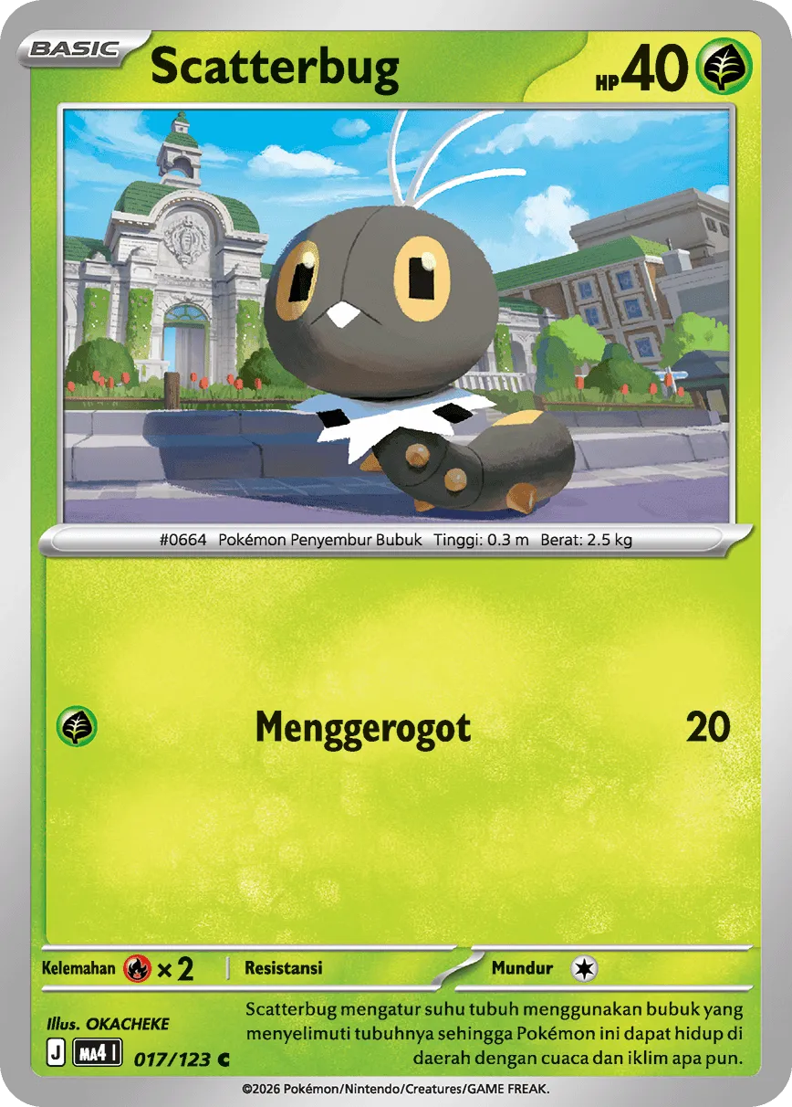 Scatterbug 017/123 — Void Blast (Indonesian Pokémon TCG card)