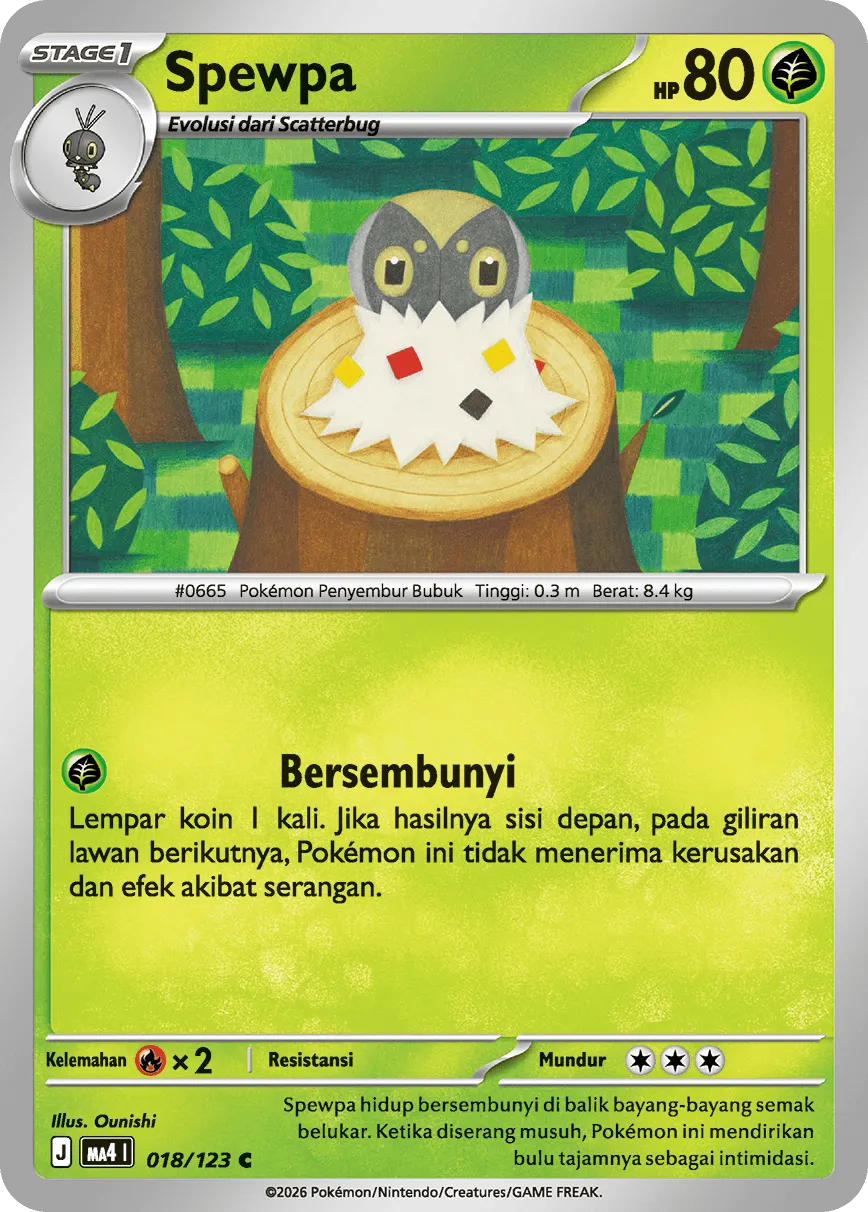 Spewpa 018/123 — Void Blast (Indonesian Pokémon TCG card)