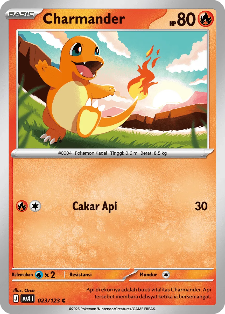 Charmander 023/123 — Void Blast (Indonesian Pokémon TCG card)