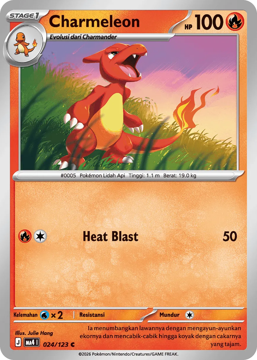 Charmeleon 024/123 — Void Blast (Indonesian Pokémon TCG card)