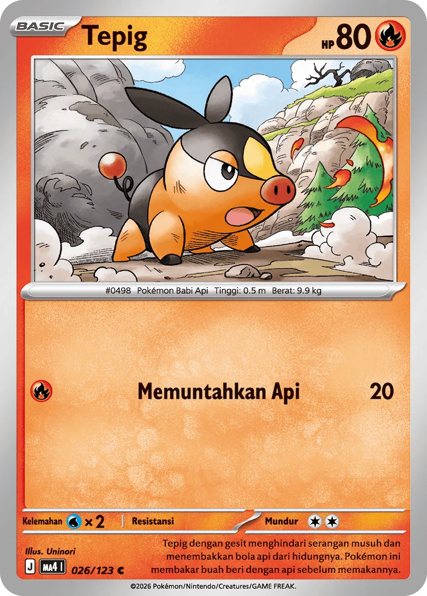 Tepig 026/123 — Void Blast (Indonesian Pokémon TCG card)