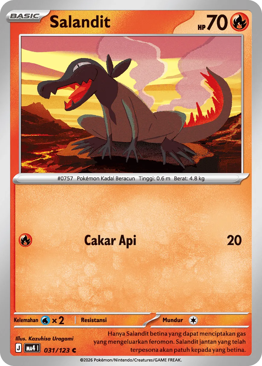 Salandit 031/123 — Void Blast (Indonesian Pokémon TCG card)
