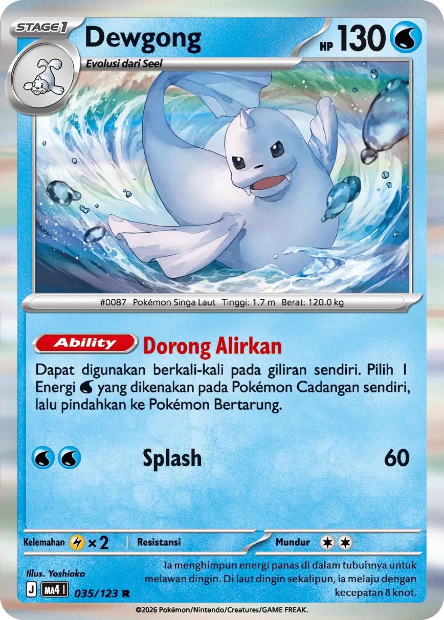 Dewgong 035/123 — Void Blast (Indonesian Pokémon TCG card)