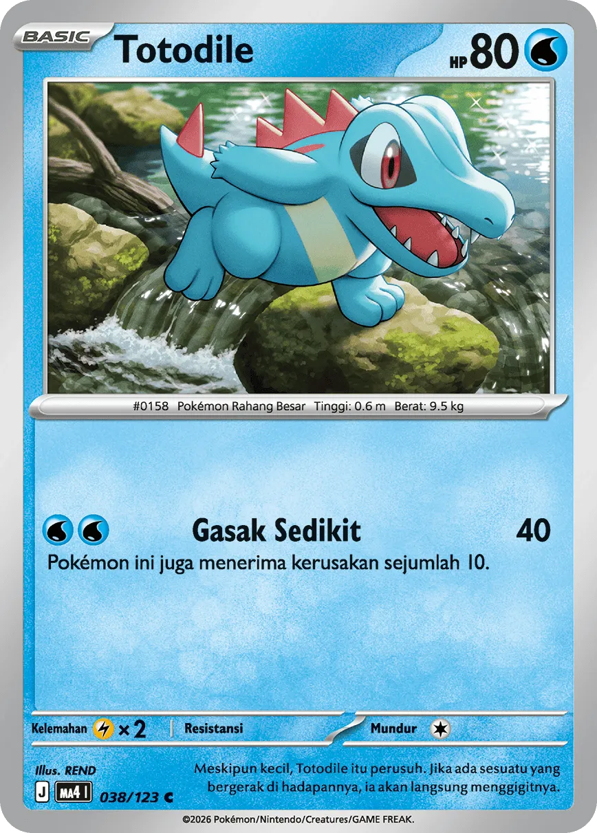 Totodile 038/123 — Void Blast (Indonesian Pokémon TCG card)