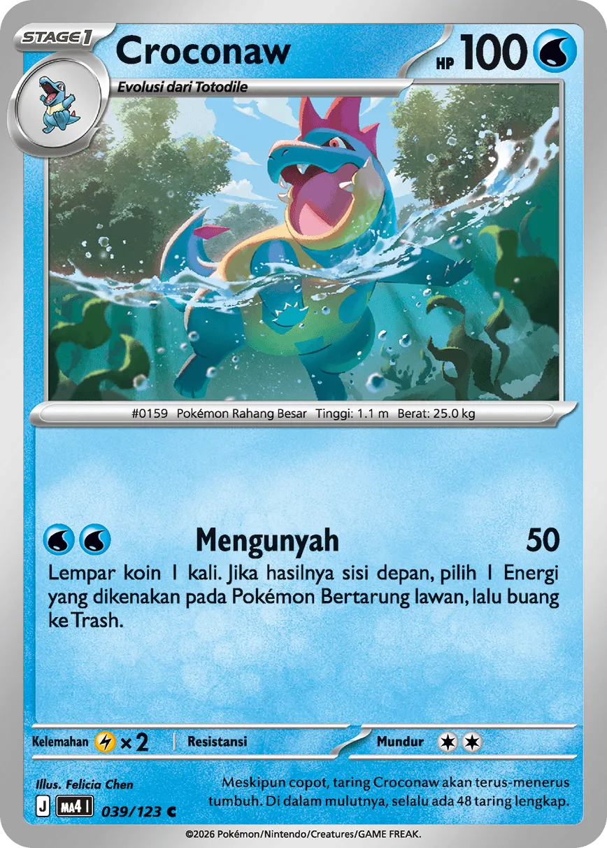 Croconaw 039/123 — Void Blast (Indonesian Pokémon TCG card)