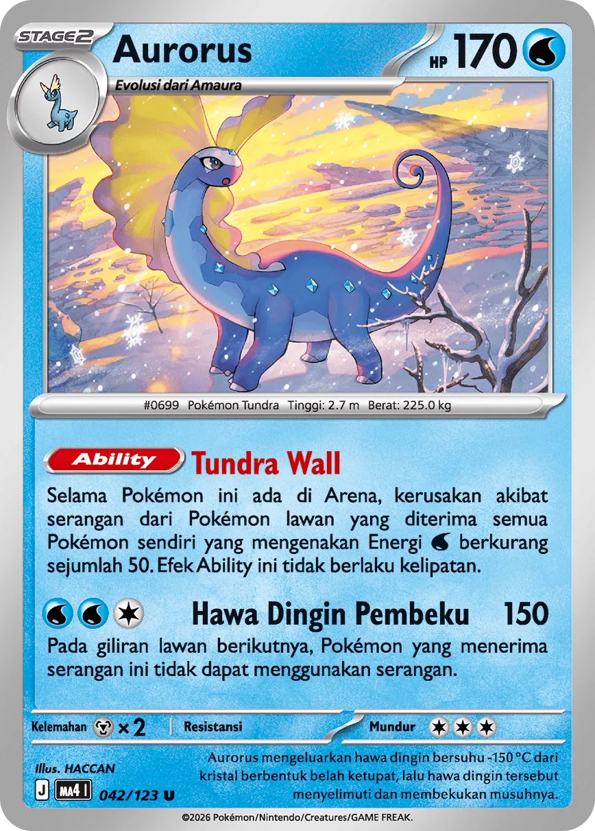Aurorus 042/123 — Void Blast (Indonesian Pokémon TCG card)