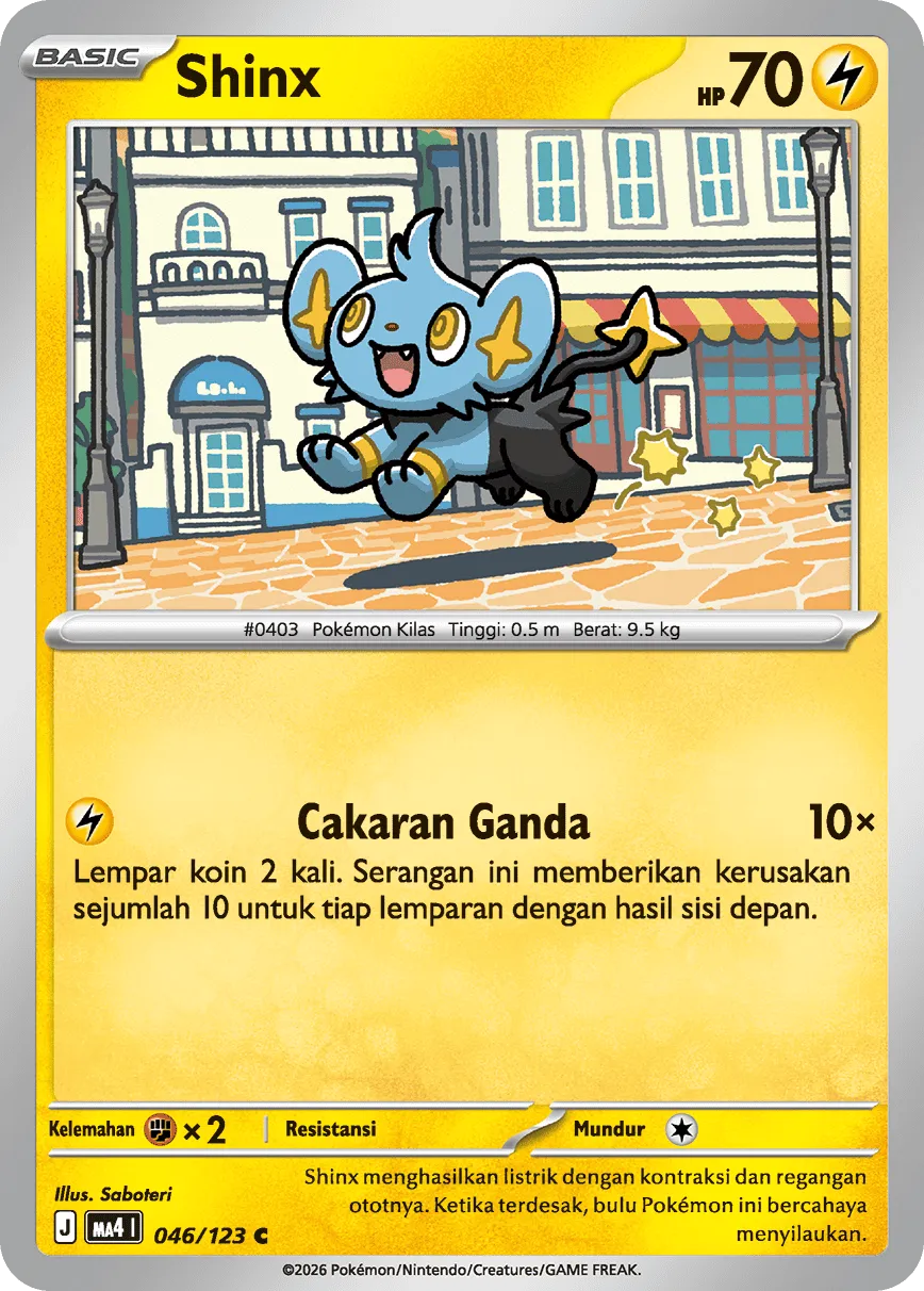 Shinx 046/123 — Void Blast (Indonesian Pokémon TCG card)