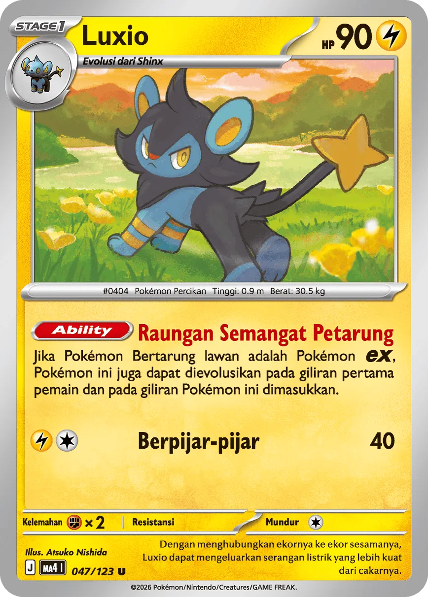 Luxio 047/123 — Void Blast (Indonesian Pokémon TCG card)