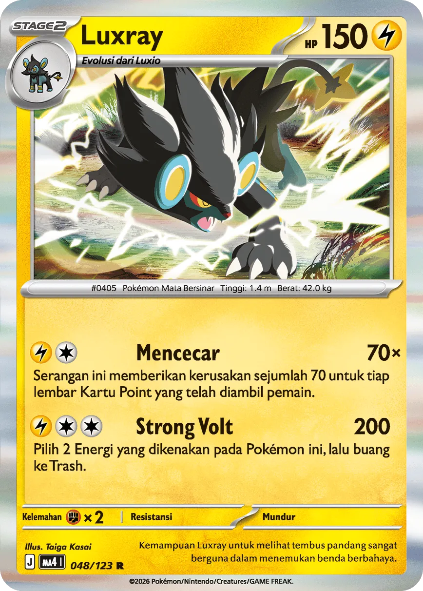 Luxray 048/123 — Void Blast (Indonesian Pokémon TCG card)