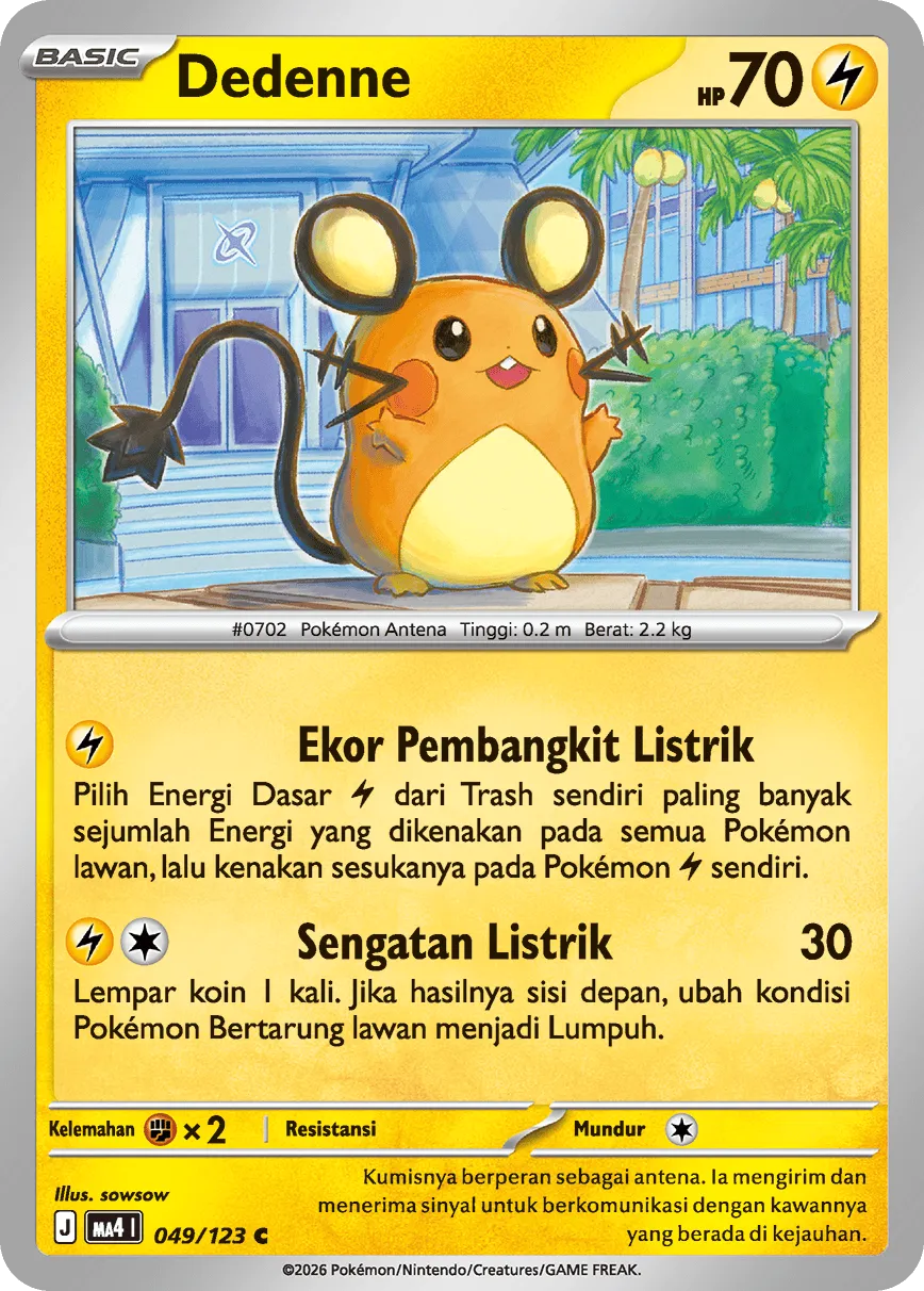 Dedenne 049/123 — Void Blast (Indonesian Pokémon TCG card)
