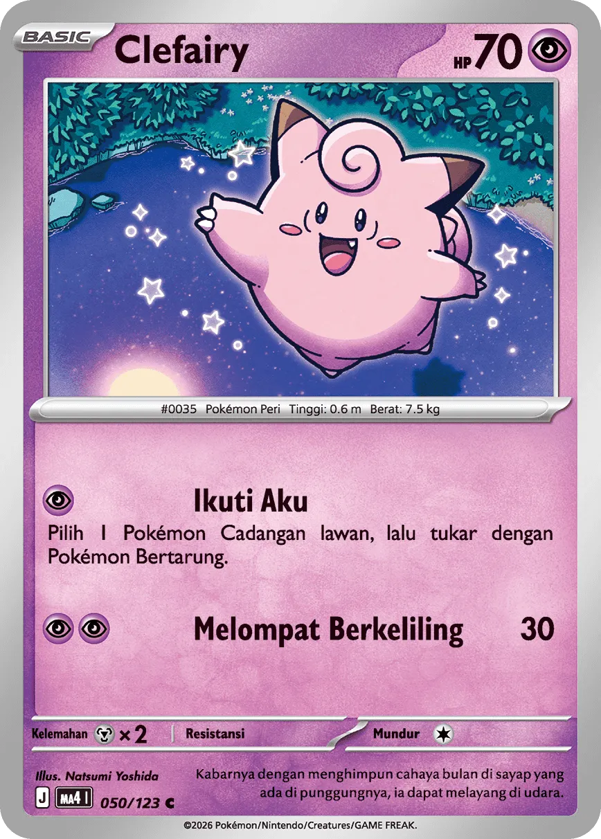Clefairy 050/123 — Void Blast (Indonesian Pokémon TCG card)