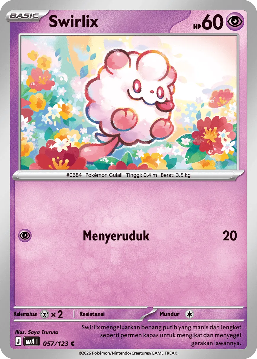 Swirlix 057/123 — Void Blast (Indonesian Pokémon TCG card)
