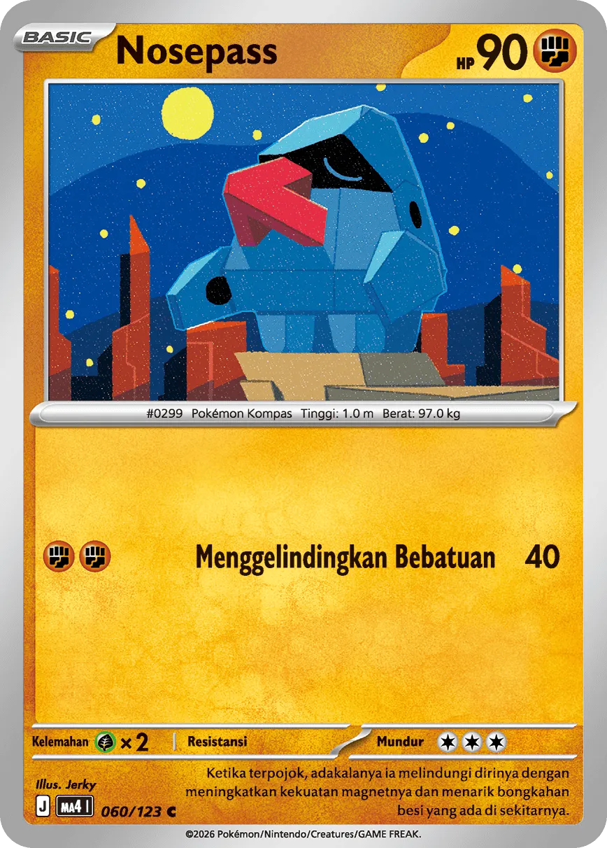 Nosepass 060/123 — Void Blast (Indonesian Pokémon TCG card)