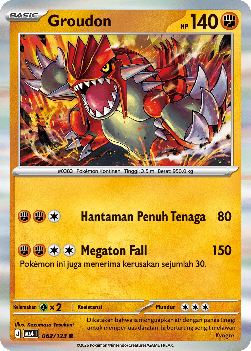 Groudon 062/123 — Void Blast (Indonesian Pokémon TCG card)