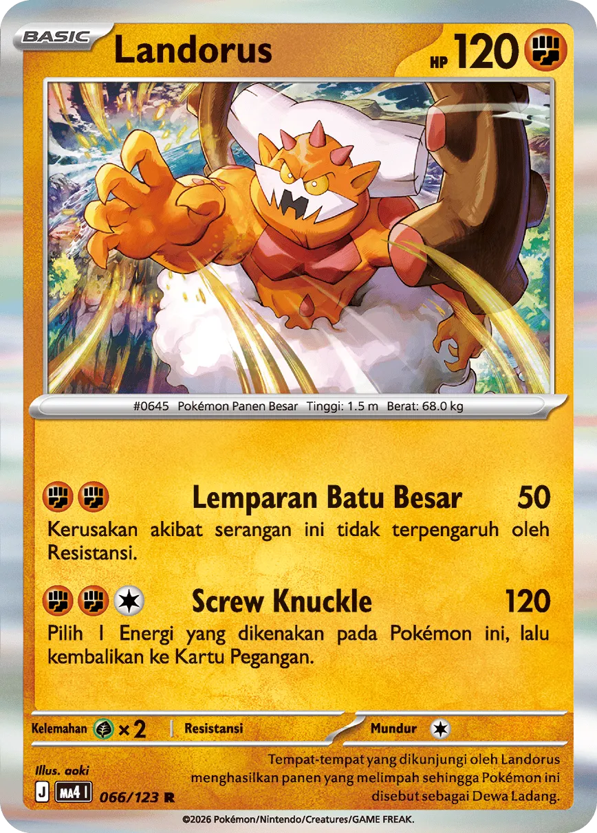 Landorus 066/123 — Void Blast (Indonesian Pokémon TCG card)