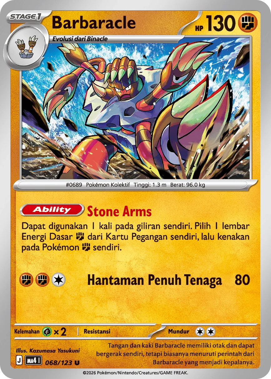 Barbaracle 068/123 — Void Blast (Indonesian Pokémon TCG card)