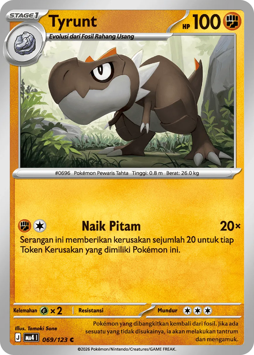 Tyrunt 069/123 — Void Blast (Indonesian Pokémon TCG card)