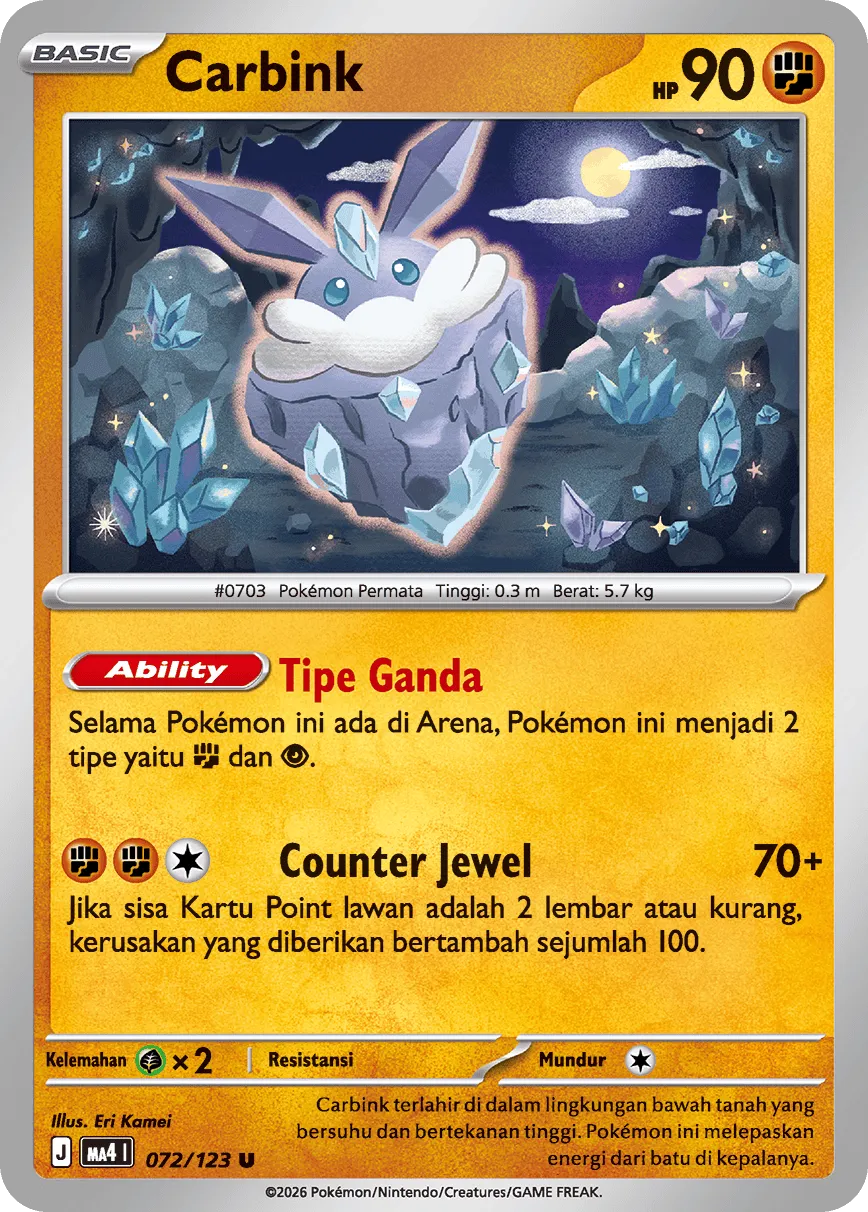 Carbink 072/123 — Void Blast (Indonesian Pokémon TCG card)