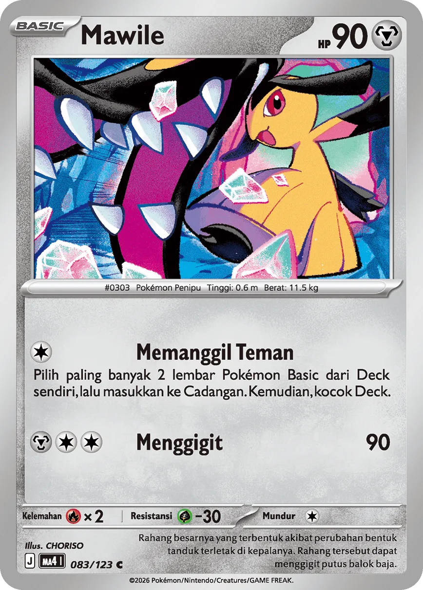 Mawile 083/123 — Void Blast (Indonesian Pokémon TCG card)