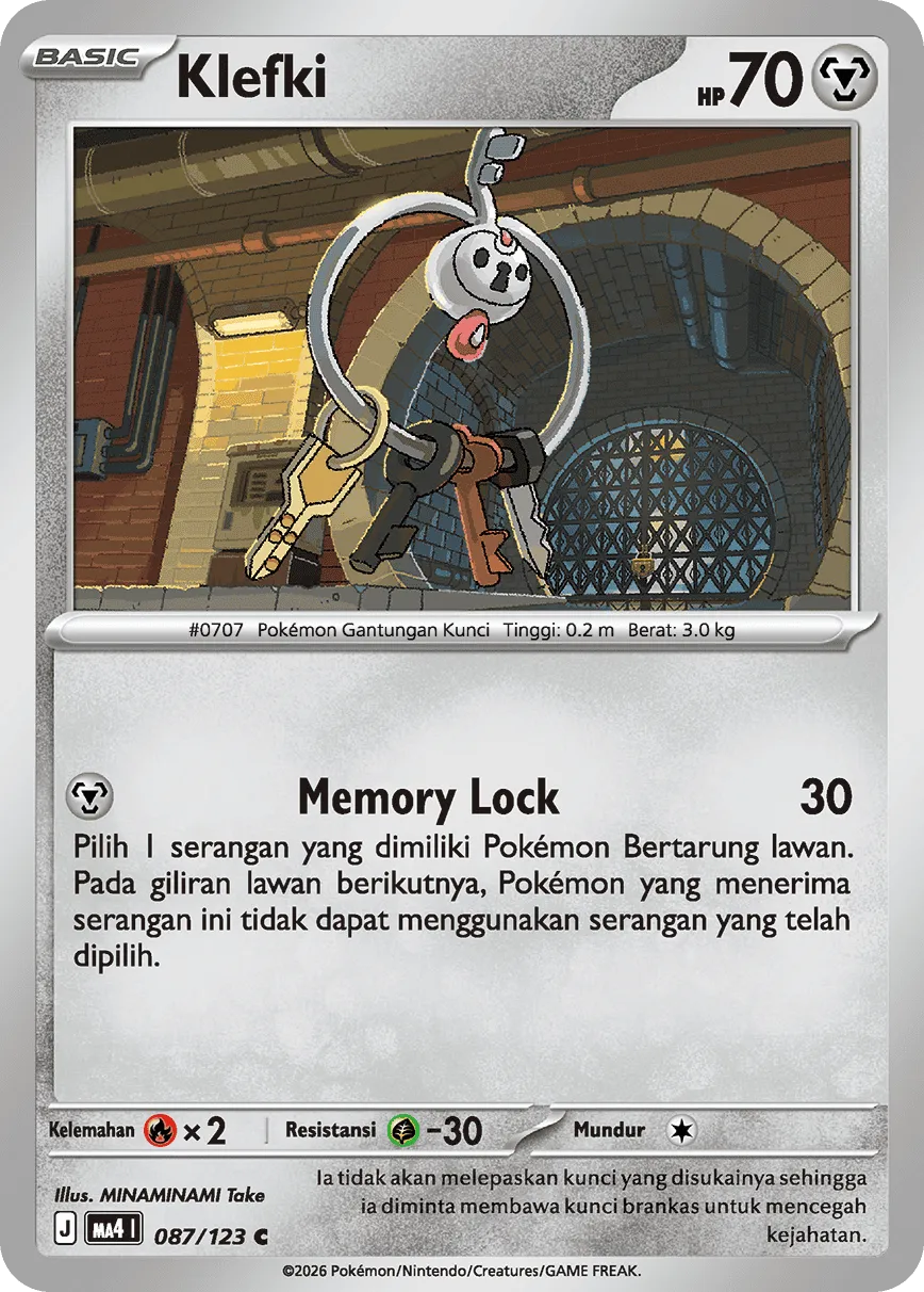 Klefki 087/123 — Void Blast (Indonesian Pokémon TCG card)