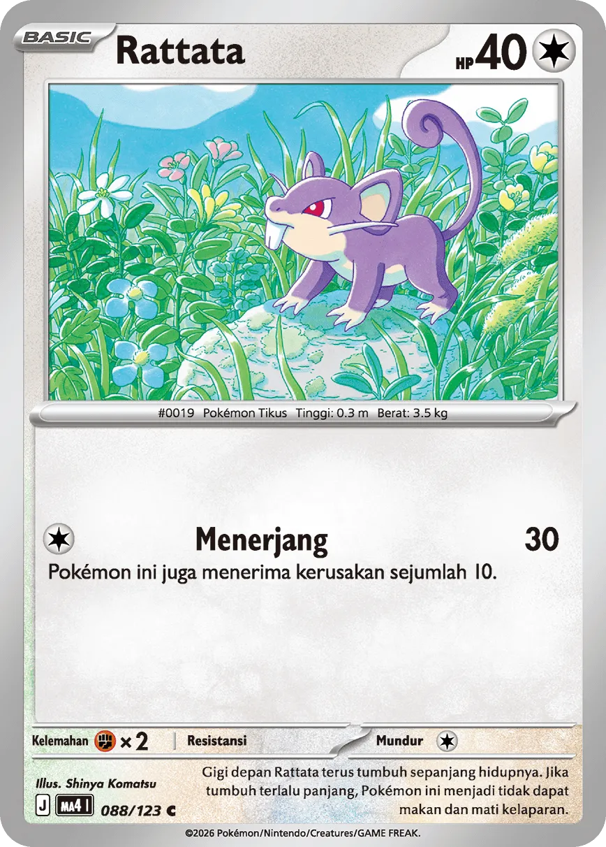 Rattata 088/123 — Void Blast (Indonesian Pokémon TCG card)
