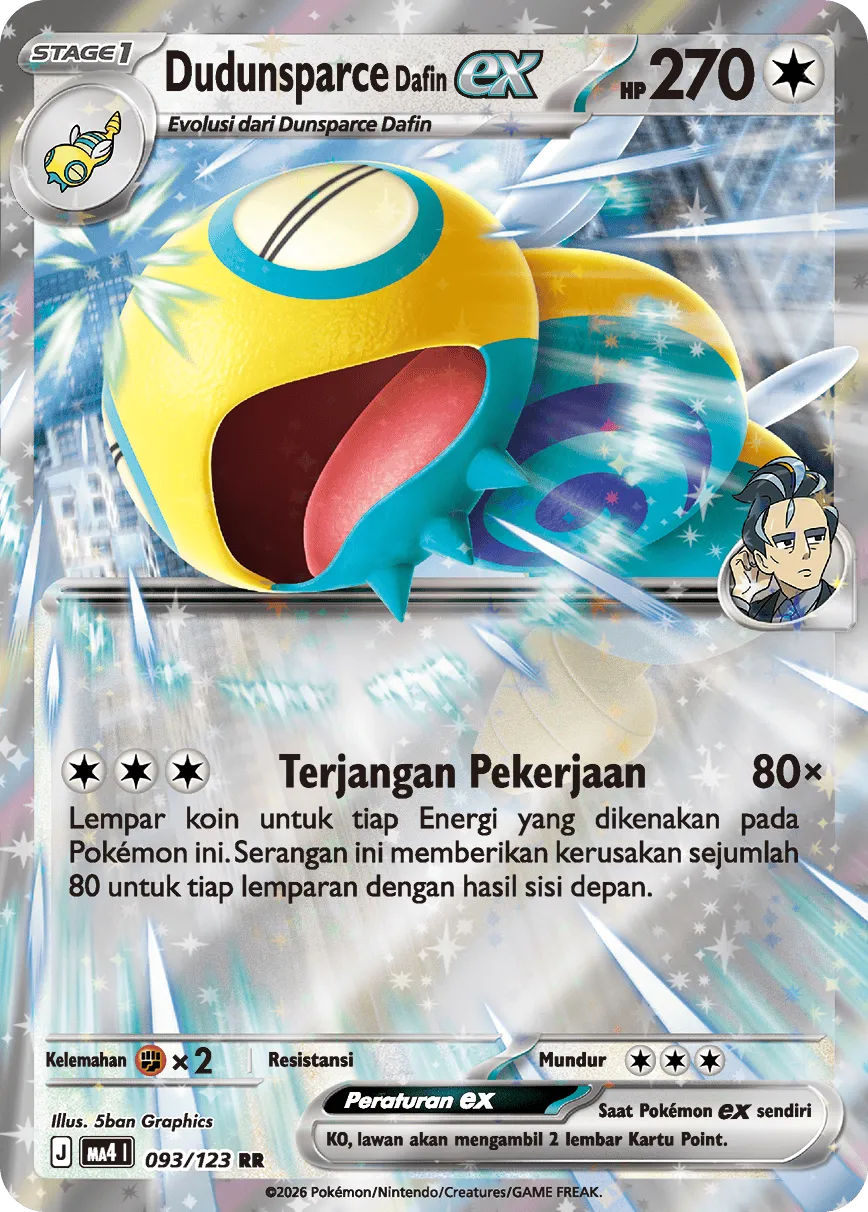 Larry's Dudunsparce ex 093/123 — Void Blast (Indonesian Pokémon TCG card)