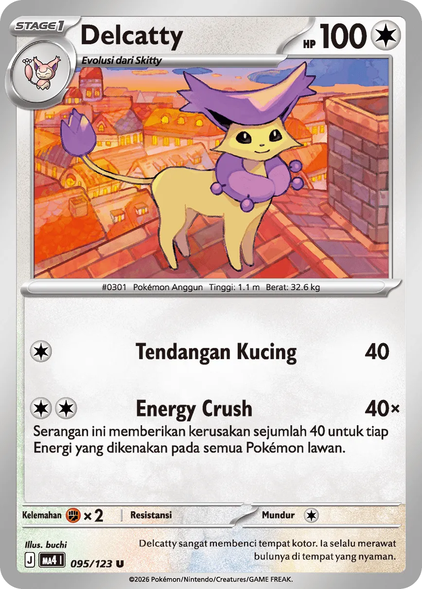 Delcatty 095/123 — Void Blast (Indonesian Pokémon TCG card)