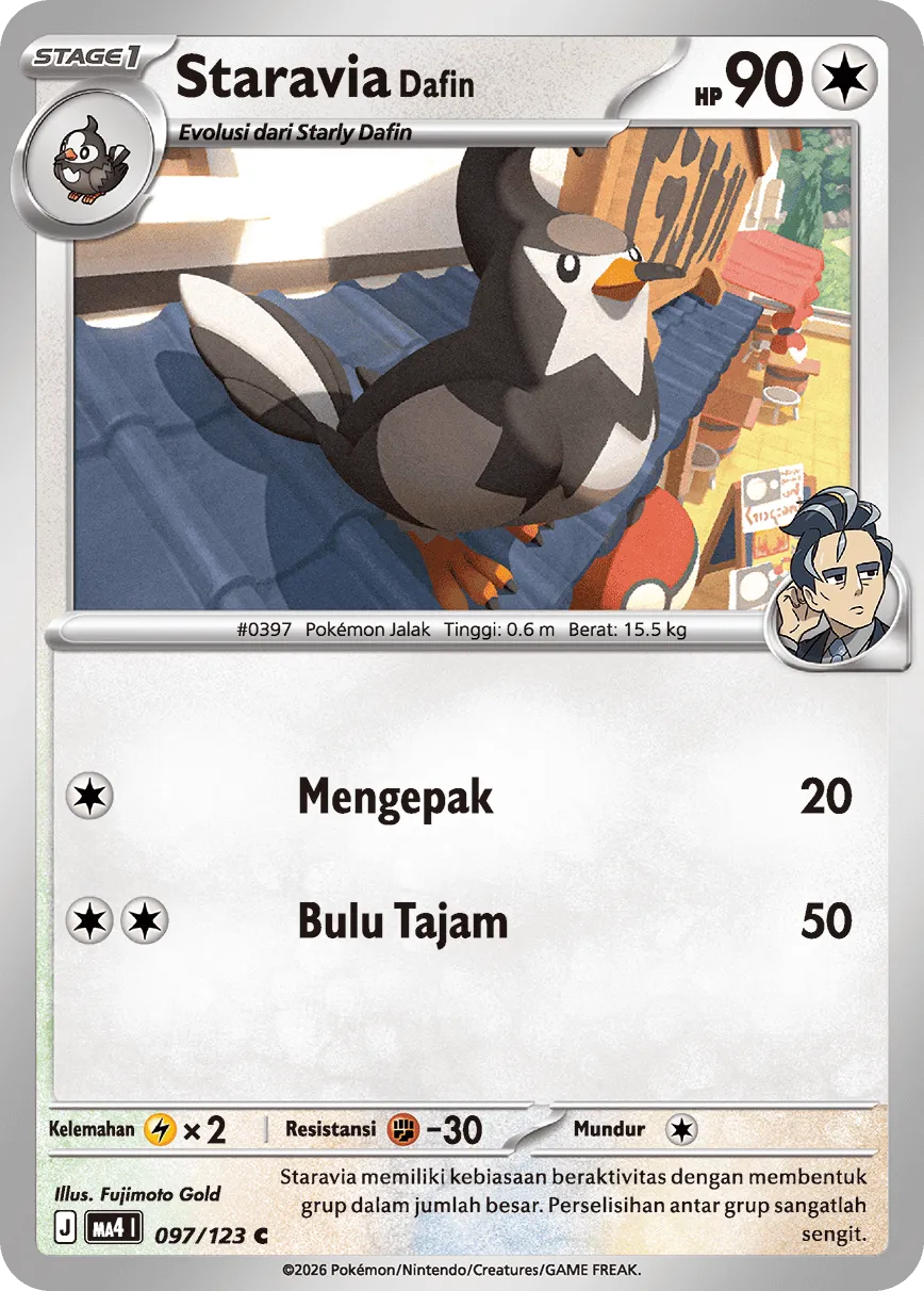 Larry's Staravia 097/123 — Void Blast (Indonesian Pokémon TCG card)