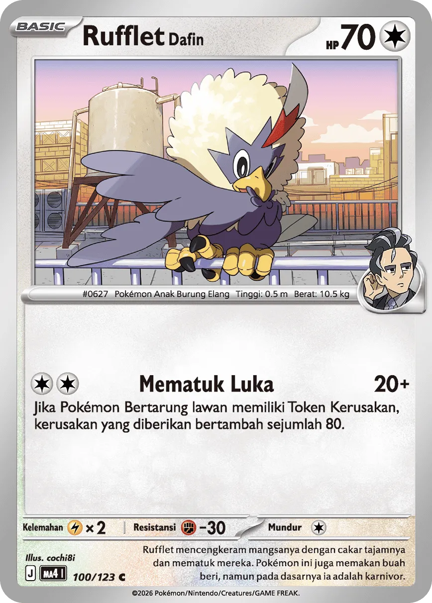 Larry's Rufflet 100/123 — Void Blast (Indonesian Pokémon TCG card)