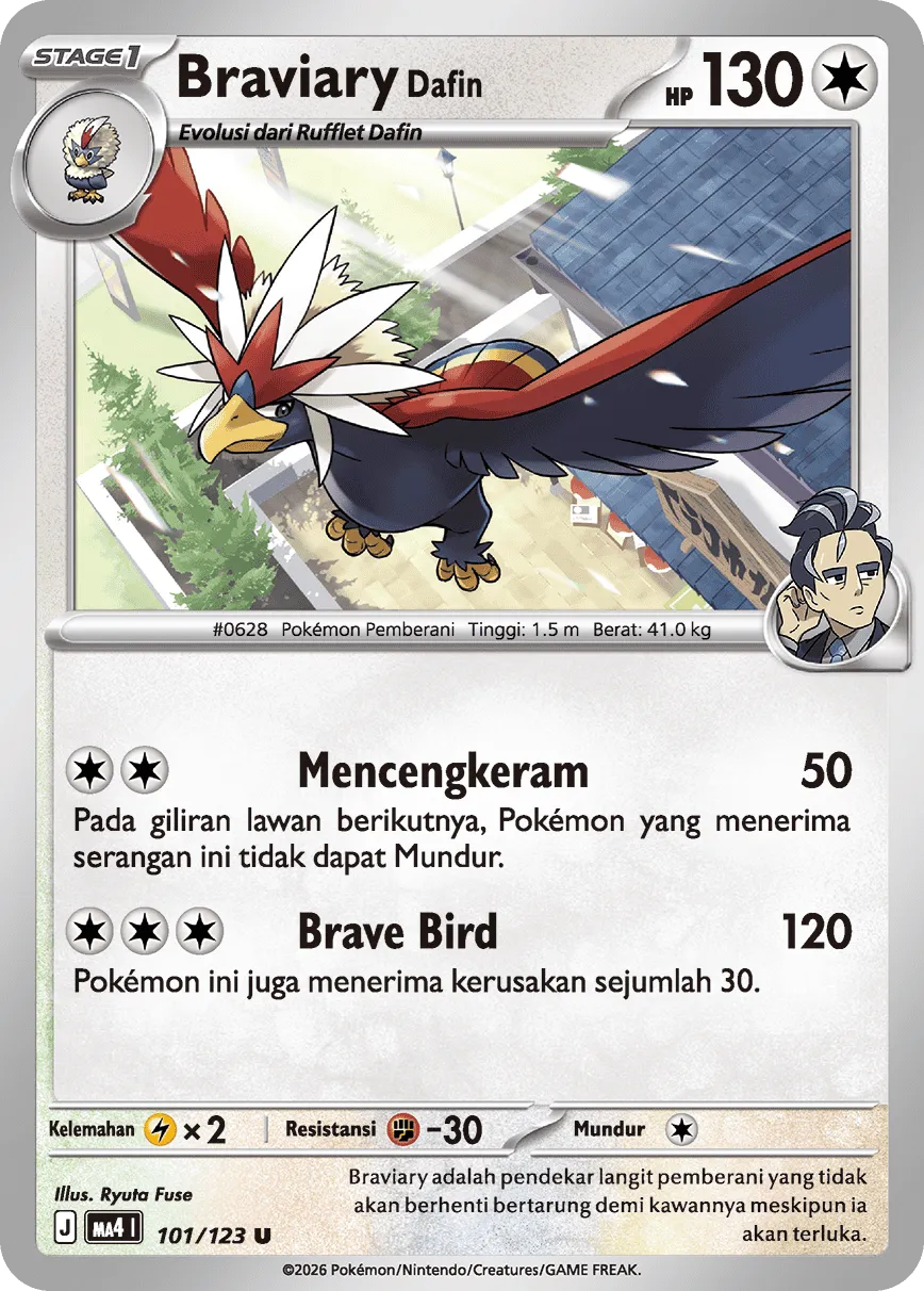 Larry's Braviary 101/123 — Void Blast (Indonesian Pokémon TCG card)