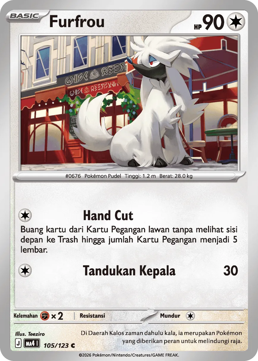 Furfrou 105/123 — Void Blast (Indonesian Pokémon TCG card)